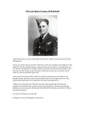 A preview of a PDF biography for Towsley, Leslie Robert